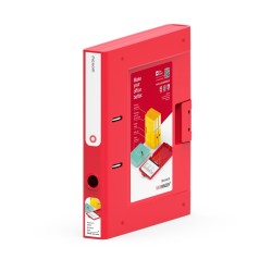 Segregator NEW BINDER MOXOM, plastikowy, A4/50mm, czerwony