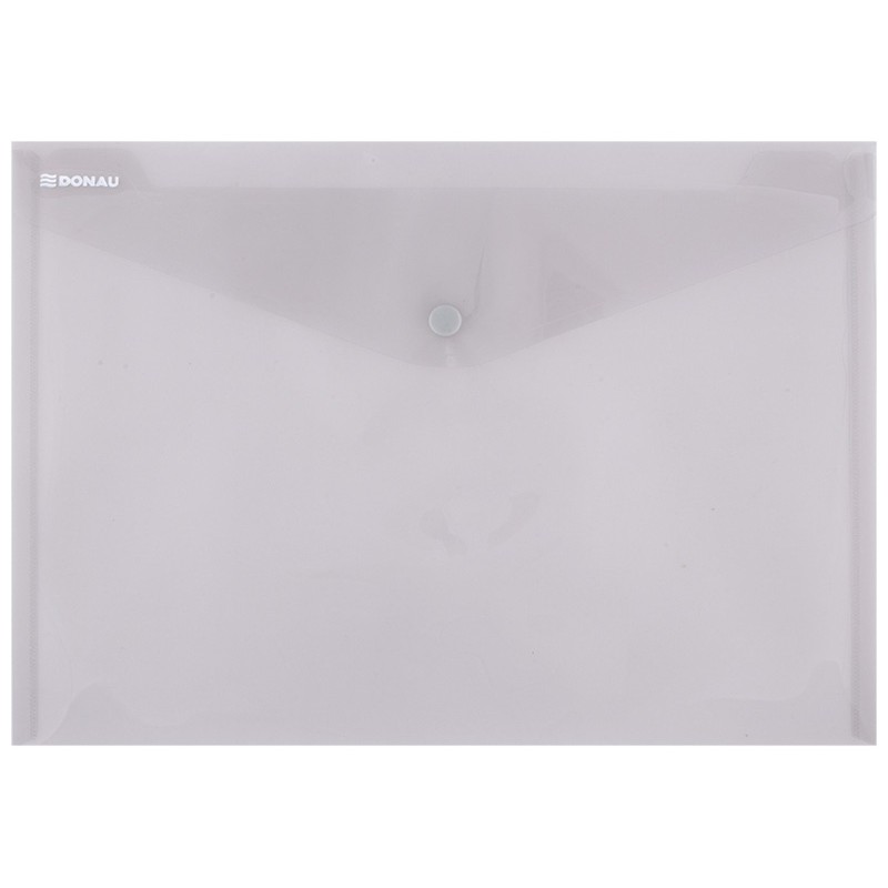 Teczka kopertowa DONAU zatrzask, PP, A4, 180mikr., dymna