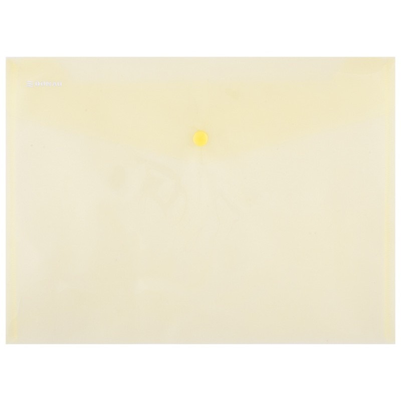 Teczka kopertowa DONAU zatrzask, PP, A4, 180mikr., żółta