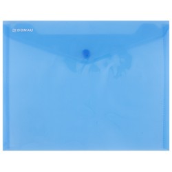 Teczka kopertowa DONAU zatrzask, PP, C5, 180mikr., niebieska