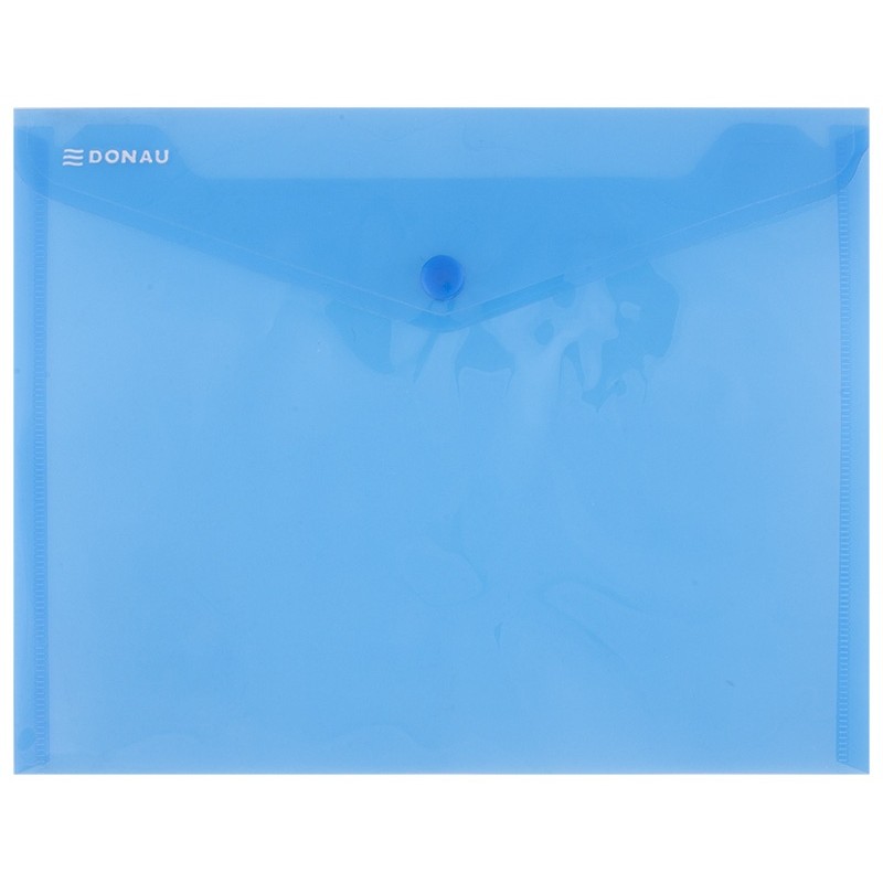 Teczka kopertowa DONAU zatrzask, PP, C5, 180mikr., niebieska