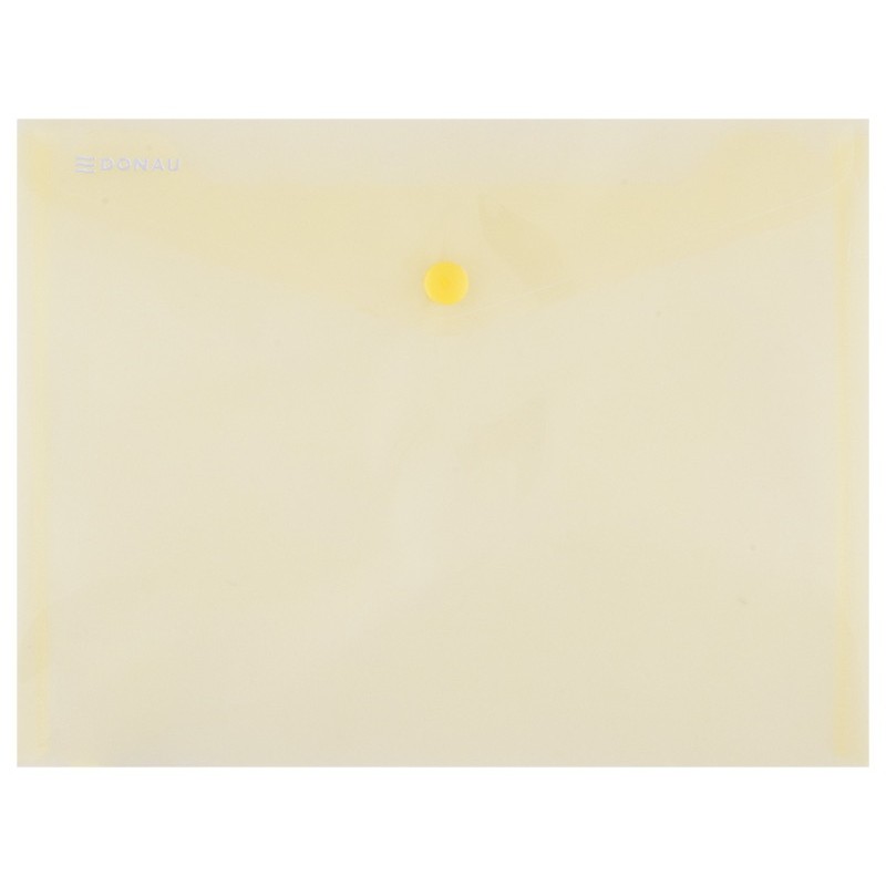 Teczka kopertowa DONAU zatrzask, PP, C5, 180mikr., żółta