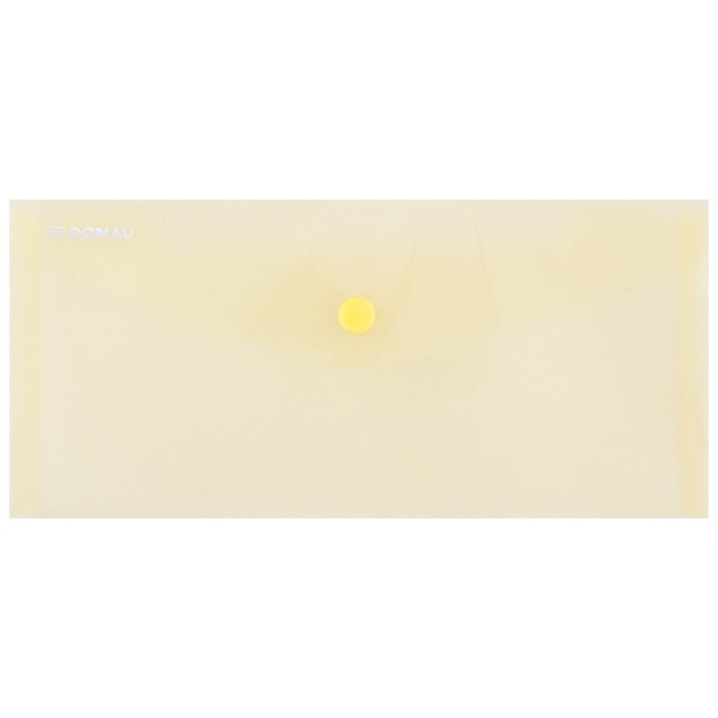 Teczka kopertowa DONAU zatrzask, PP, DL, 180mikr., żółta