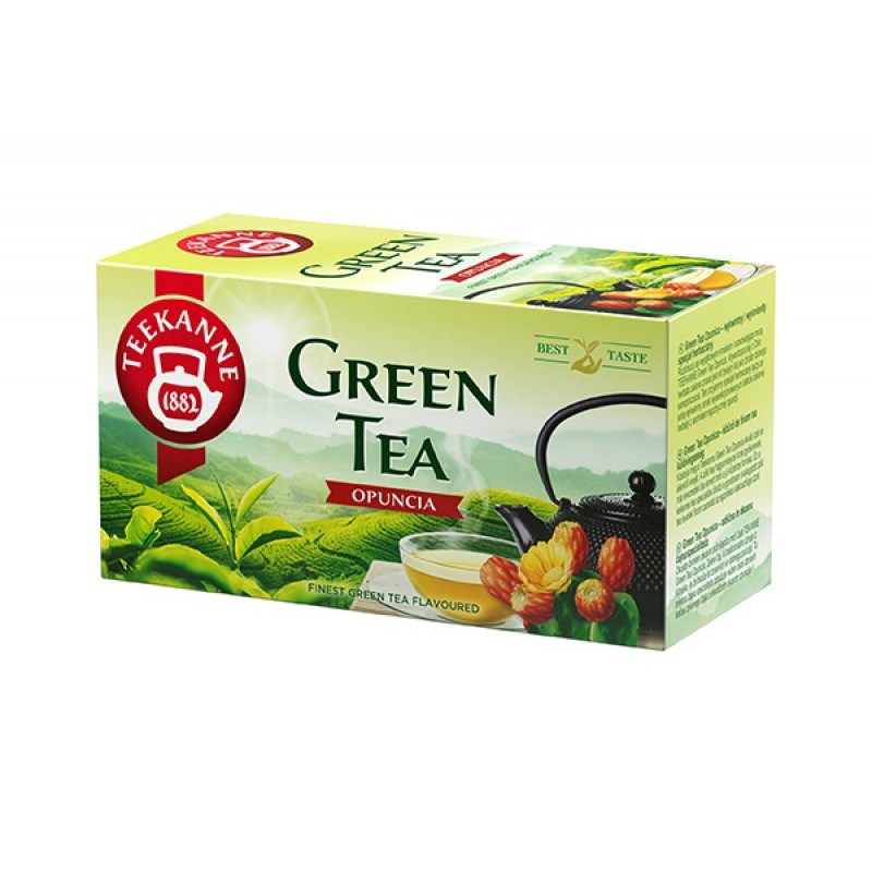 Herbata TEEKANNE Green Tea, opuncja, 20 kopert