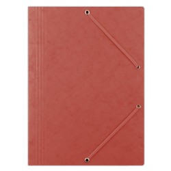 Teczka z gumką DONAU, preszpan, A4, 390gsm, 3-skrz., czerwona