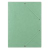 Teczka z gumką DONAU, preszpan, A4, 390gsm, 3-skrz., zielona