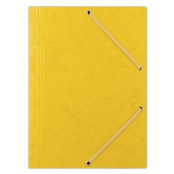 Teczka z gumką DONAU, preszpan, A4, 390gsm, 3-skrz., żółta