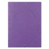 Teczka z gumką DONAU, preszpan, A4, 390gsm, 3-skrz., fioletowa