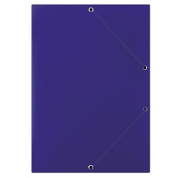 Teczka z gumką DONAU, karton, A4, 400gsm, 3-skrz., niebieska