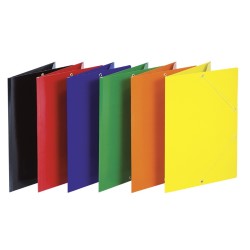 Teczka z gumką DONAU, karton, A4, 400gsm, 3-skrz., niebieska