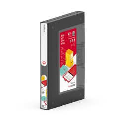 Folder NEW BINDER MOXOM, plastikowy, A4/35mm, transparentny ciemny