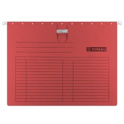 Teczka zawieszkowa DONAU z wąsem, A4, 230gsm, czerwona