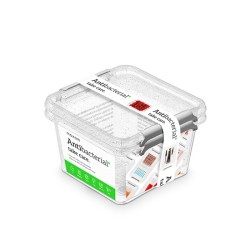 Zestaw pojemników antybakteryjnych MOXOM Antibacterial, 2x1,15l, transparentny