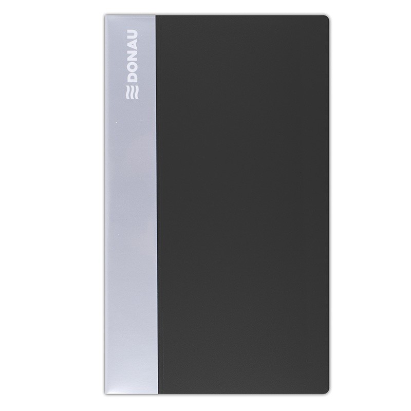 Wizytownik DONAU, PP, na 120 wizytówek, czarny