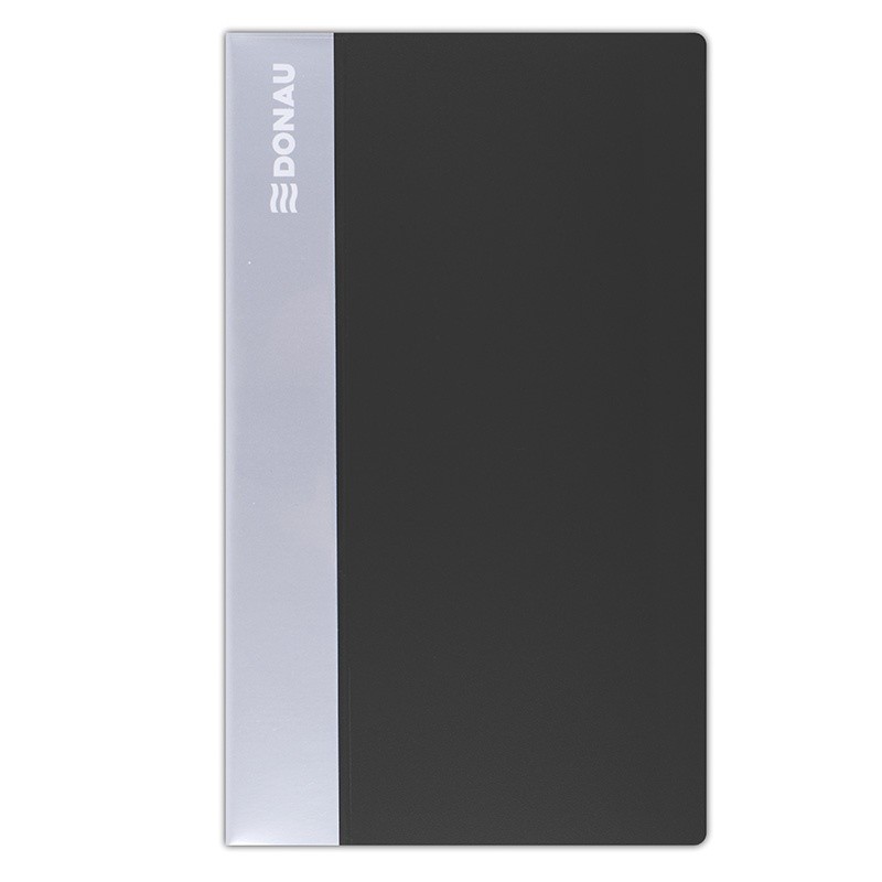 Wizytownik DONAU, PP, na 480 wizytówek, czarny