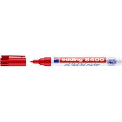 Marker do płyt cd/dvd/bd e-8400 EDDING, 0,5-1mm, czerwony