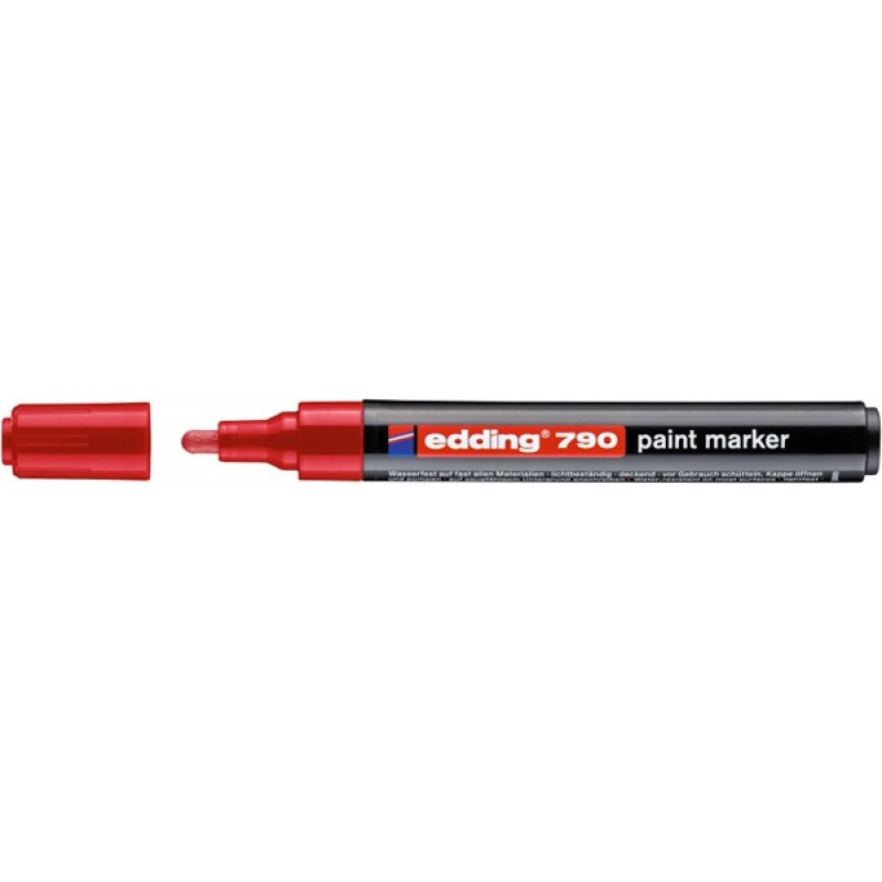 Marker olejowy e-790 EDDING, 2-3 mm, czerwony