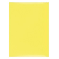 Teczka z gumką OFFICE PRODUCTS, karton, A4, 300gsm, 3-skrz., żółta