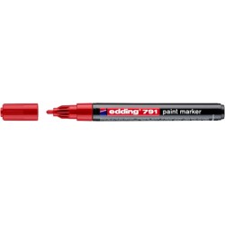 Marker olejowy e-791 EDDING, 1-2mm, czerwony