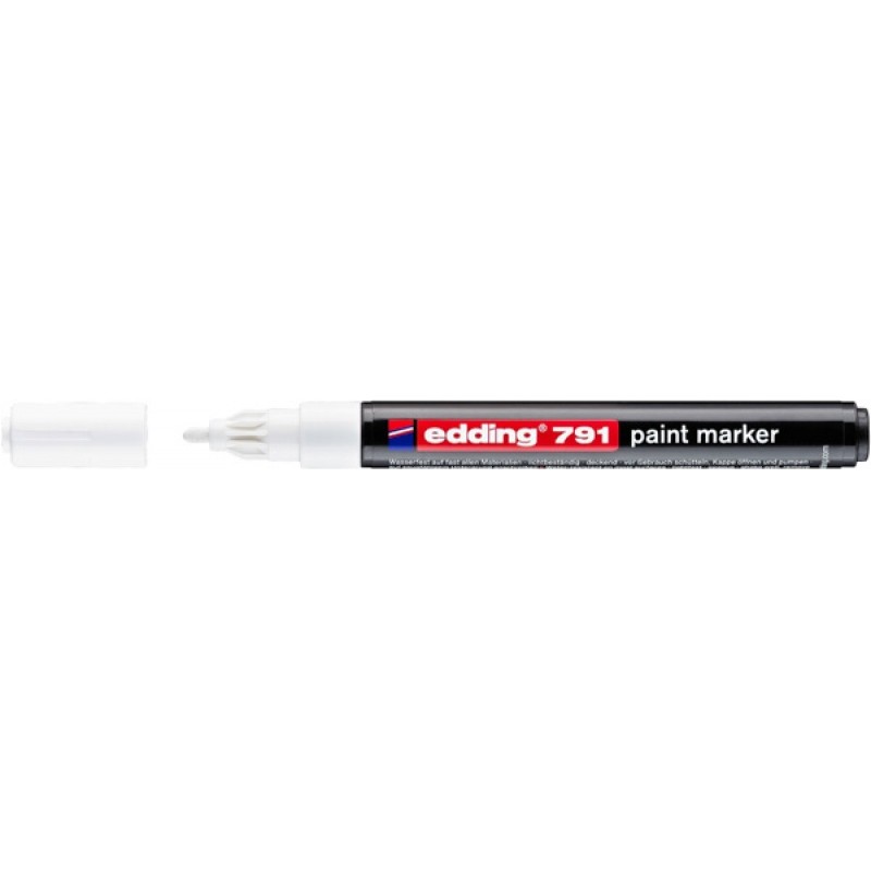 Marker olejowy e-791 EDDING, 1-2mm, biały