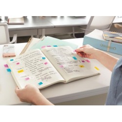 Zakładki indeksujące POST-IT® (683-4AB), PP, 11,9x43,1mm, 4x35 kart., mix kolorów neonowy