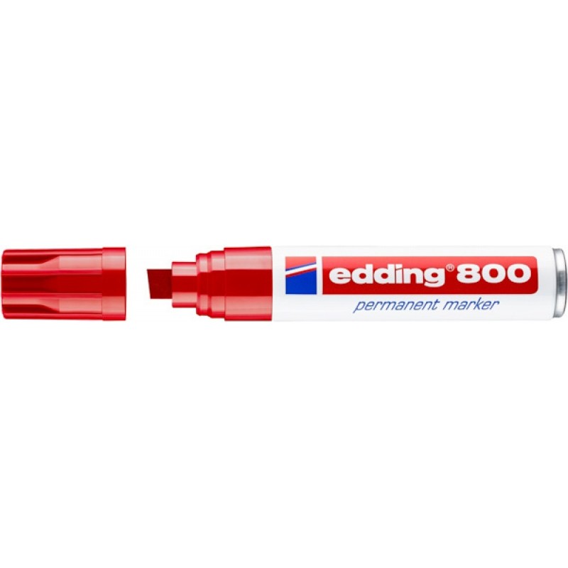 Marker permanentny e-800 EDDING, 4-12 mm, czerwony