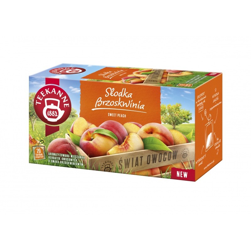 Herbata TEEKANNE World of Fruits, Słodka Brzoskwinia, 20 kopert