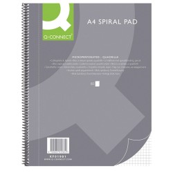 Kołonotatnik Q-CONNECT, A4, w kratkę, 80 kart., 70gsm, perforacja