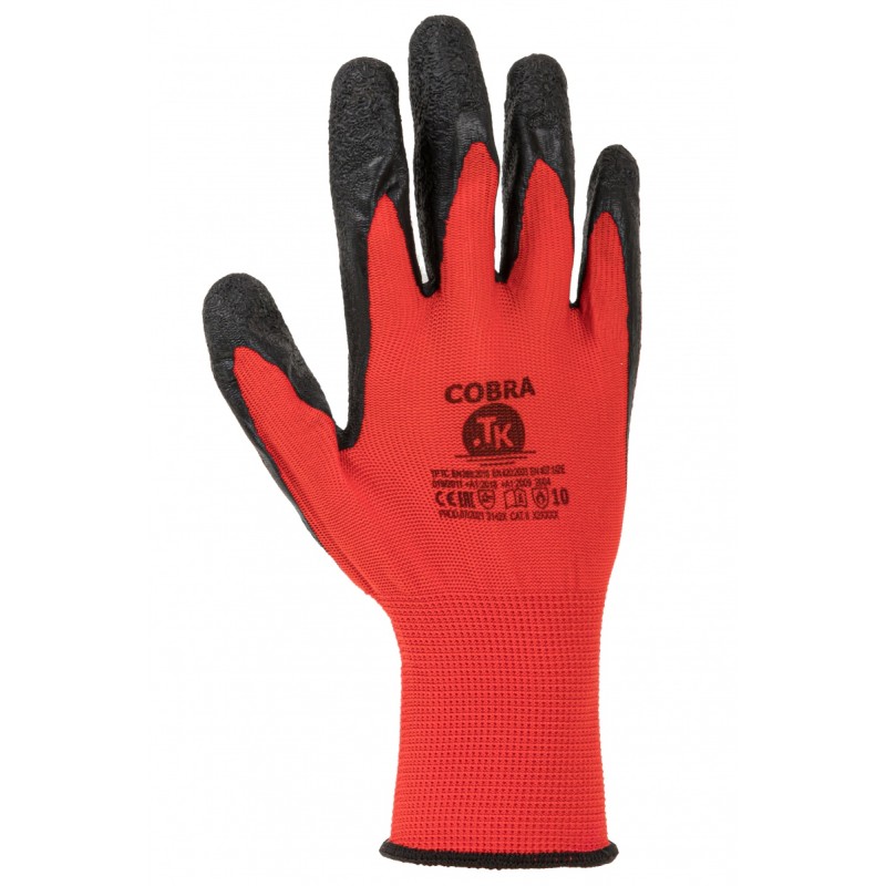 Rękawice Cobra TK, montażowe, rozm. 10, czerwone