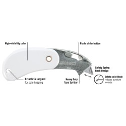 Nóż bezpieczny, składany PSC2, biały