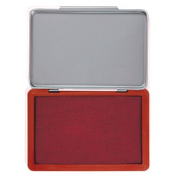 Poduszka do stempli Q-CONNECT, z tuszem, 110x70mm, metalowa, czerwona