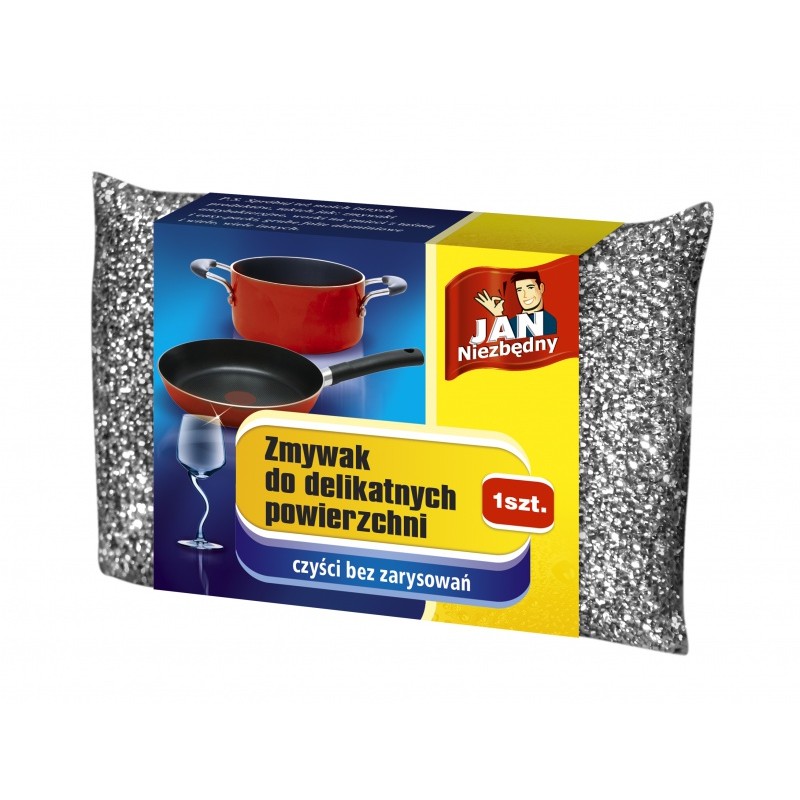 Zmywak do delikatnych powierzchni JAN NIEZBĘDNY, srebrny