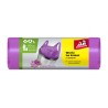 Worki na śmieci JAN NIEZBĘDNY, HDPE, t-shirt, 60l, 20szt., fioletowe