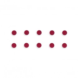 Magnesy do tablic BI-OFFICE, okrągłe, 15mm, 10szt, czerwone