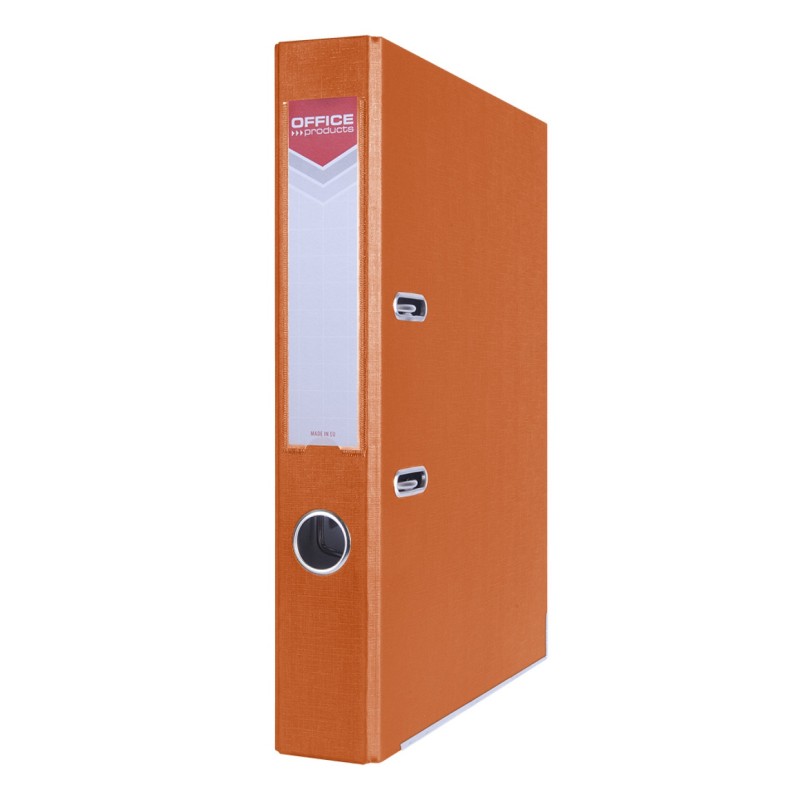 Segregator OFFICE PRODUCTS Officer z szyną, PP, A4/55mm, pomarańczowy