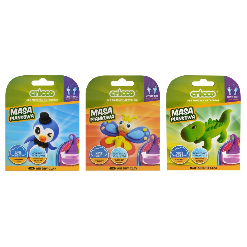 MASA PIANKOWA CRICCO ZESTAW MINI 30g, MIX WZORW                                                                        