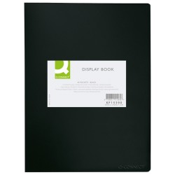 Teczka ofertowa Q-CONNECT, PP, A3, 380mikr., 20 koszulek, czarna z etykietą