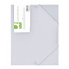 Teczka z gumką Q-CONNECT, PP, A4, 400mikr., 3-skrz., transparentna biała