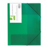 Teczka z gumką Q-CONNECT, PP, A4, 400mikr., 3-skrz., transparentna zielona