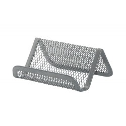 Stojak na wizytówki Q-CONNECT Office Set, metalowy, srebrny