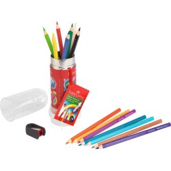 KREDKI GRIP 2001 15 KOL. OPAKOWANIE UPOMINKOWE RAKIETA FABER-CASTELL                                                    