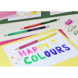 KREDKI ZAMEK 12 KOL.+3 KREDKI DWUSTRONNE+TEMPERWKA FABER-CASTELL                                                       