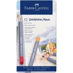KREDKI AKWARELOWE GOLDFABER AQUA 12 KOL. OPAK. METALOWE FABER-CASTELL                                                   