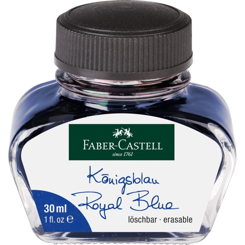 ATRAMENT NIEBIESKI WYMAZYWALNY 30ml FABER-CASTELL                                                                       