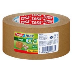 TAMA PAKOWA PAPIEROWA TESAPACK 50m x 50mm BRZOWA                                                                      