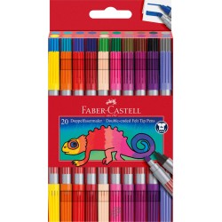FLAMASTRY DWUSTRONNE ETUI 20 KOL. FABER-CASTELL                                                                         
