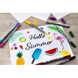 FLAMASTRY DWUSTRONNE ETUI 20 KOL. FABER-CASTELL                                                                         