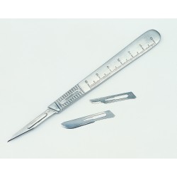 SKALPEL DAHLE METALOWY Z OSTRZEM NO. 10, 11, 15                                                                         