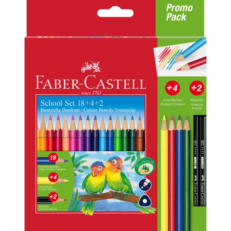 KREDKI OWKOWE OPAK. PROMOCYJNE (18KOL.+4 KOL. PODSTAWOWE+2 OWKI) FABER-CASTELL                                      