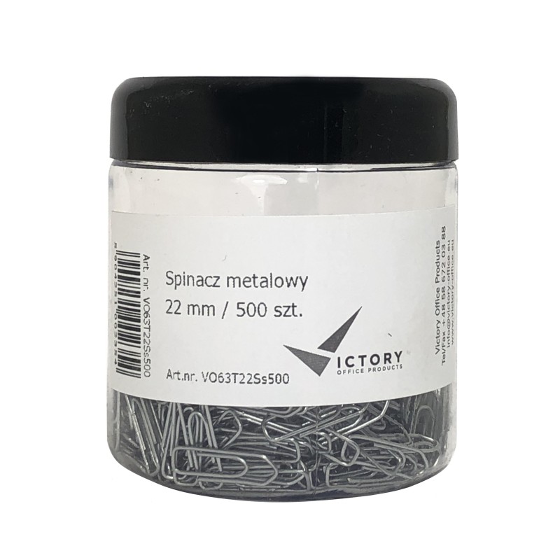 SPINACZ METALOWY TRJKTNY 22MM OPSS 500 SZT. VICTORY OFFICE                                                            